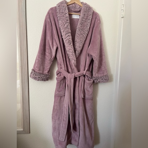 Midnight by Carole Hochman Ladies XXL Soft Mauve Lilac Robe - Picture 3 of 11